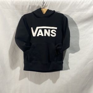 Vans toddler black pull over hoodie logo spelled out in front size 4T